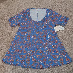 New Lularoe Perfect T Swing Shape 1/2 Sleeve Comfort Top Womens Size S (6-8)